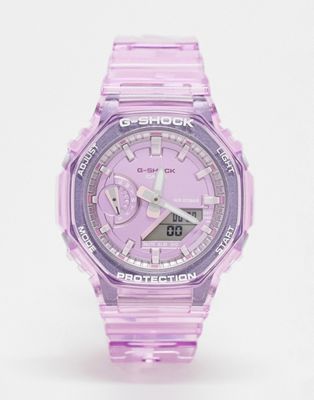 Casio GMA-S2100SK watch in clear purple
