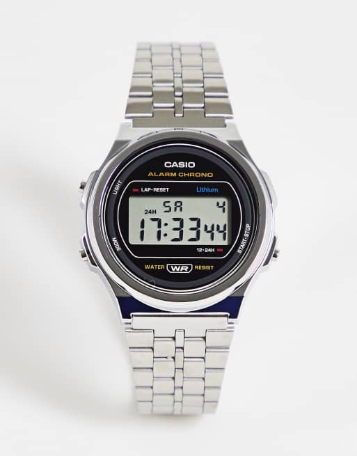 Casio - LA171WE-1AEF - Uniseks vintage digitaal armbandhorloge in zilver