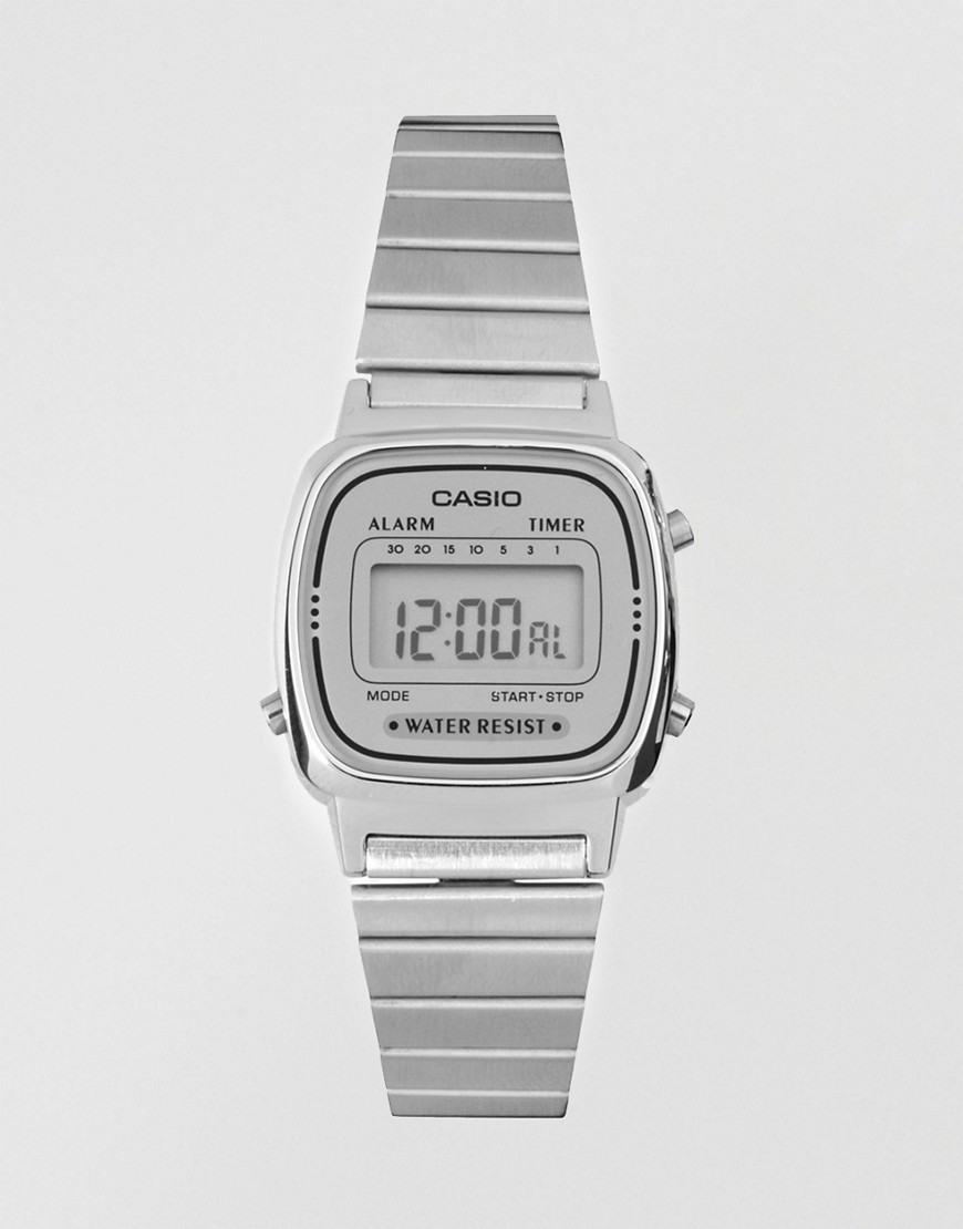 Casio - LA670WEA-7EF - Klein digitaal horloge in zilver