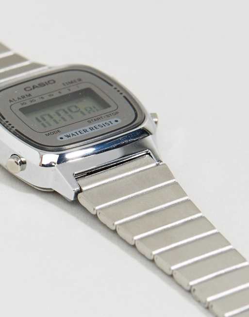 Casio La670wea 7ef Silver Mini Digital Watch Asos