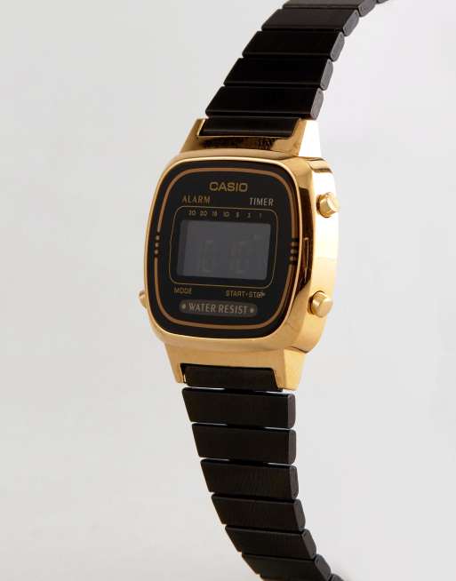 Casio LA670WEGB digital bracelet watch in black