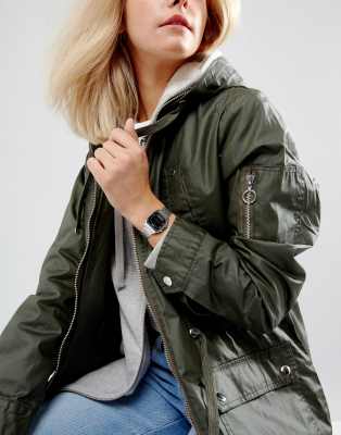 casio black mini face watch