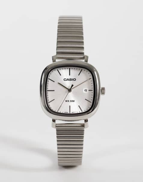 Casio LTP-B166D-7AVEF stainless steel analogue watch in silver - view 1