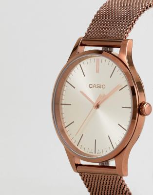 casio gold mesh watch