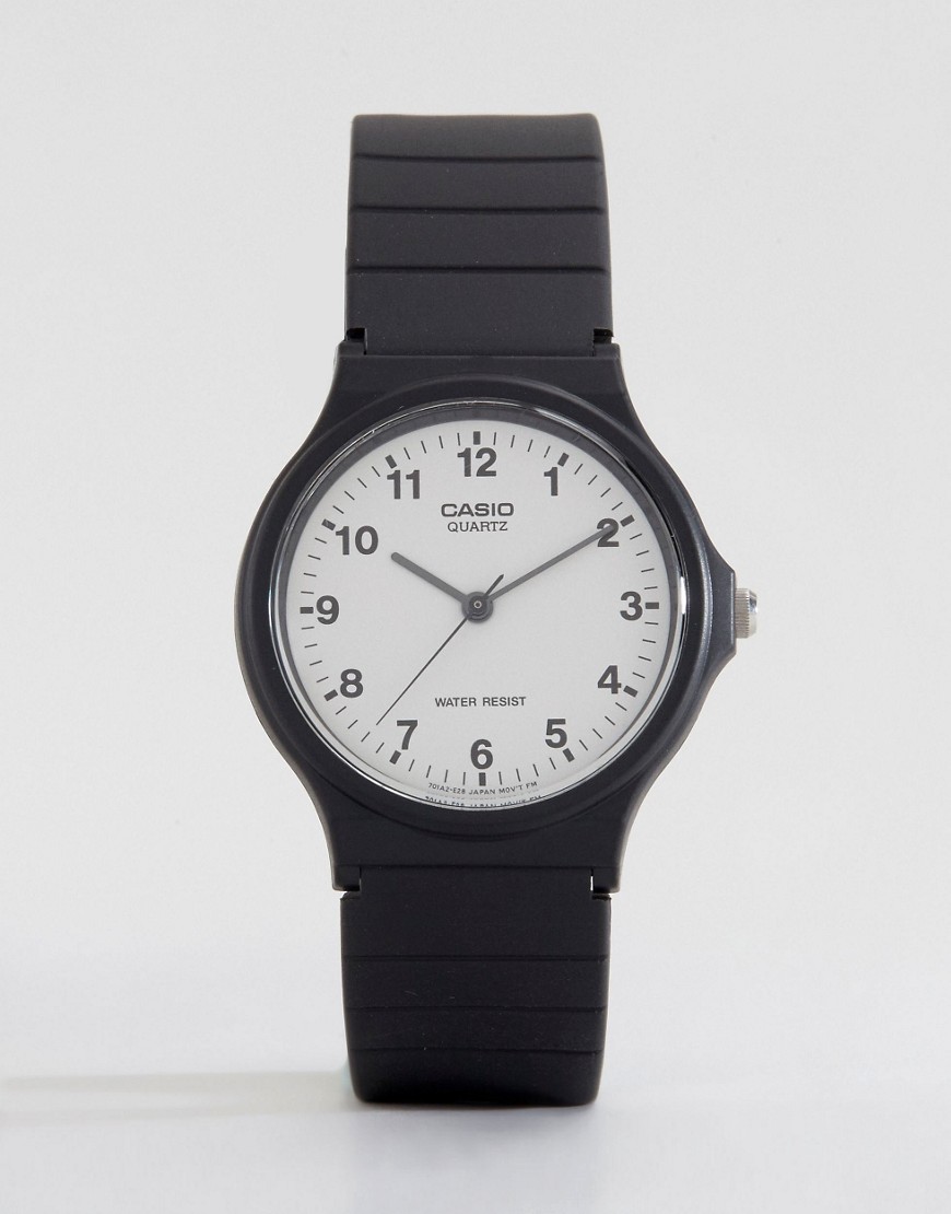 Casio - MQ-24-7BLL - Analoog horloge met bandje van hars-Zwart