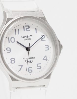 Casio MQ24S skeleton series silicone watch in white
