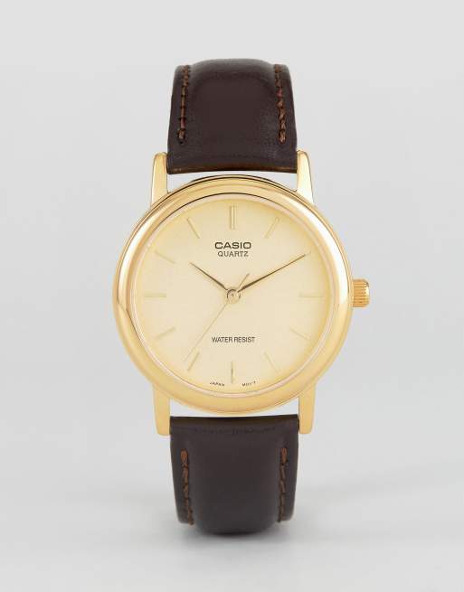 Montre casio best sale bracelet cuir