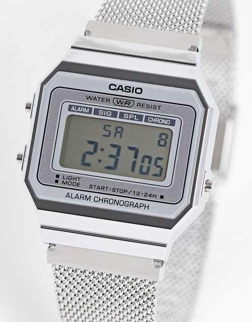 Casio con cinturino in maglia new arrivals