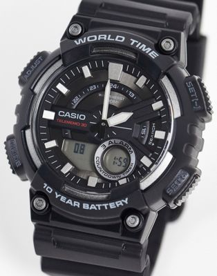 Casio silicone watch in black
