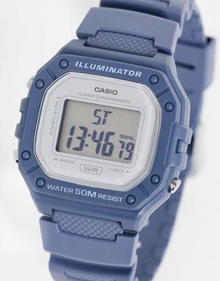 Casio unisex silicone watch in blue