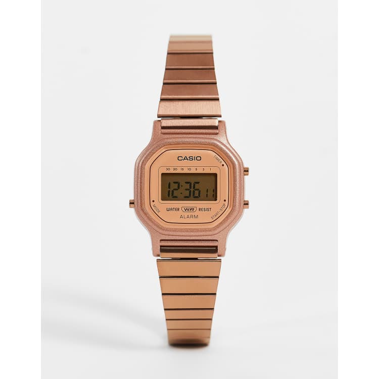 Rose gold casio watch new arrivals