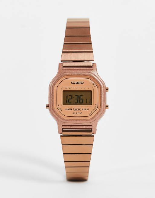 Marine handicap timmerman Casio vintage digital bracelet watch in rose gold | ASOS