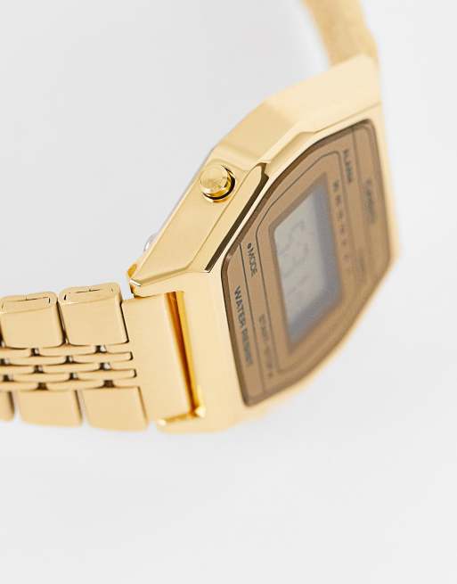 Casio Vintage Montre bracelet digitale unisexe Dor