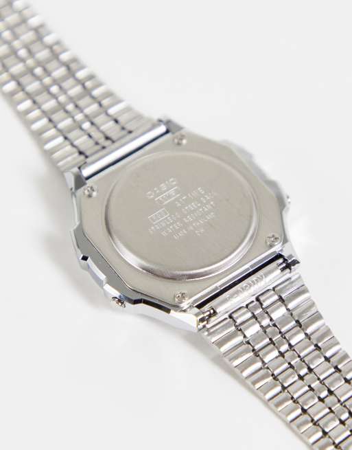 Casio - Vintage - Montre bracelet ronde unisexe digitale - Argenté, 4 de 4