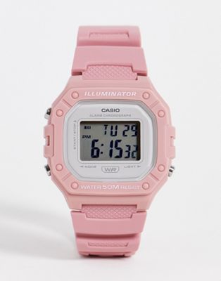 Casio womens silicone watch in pink