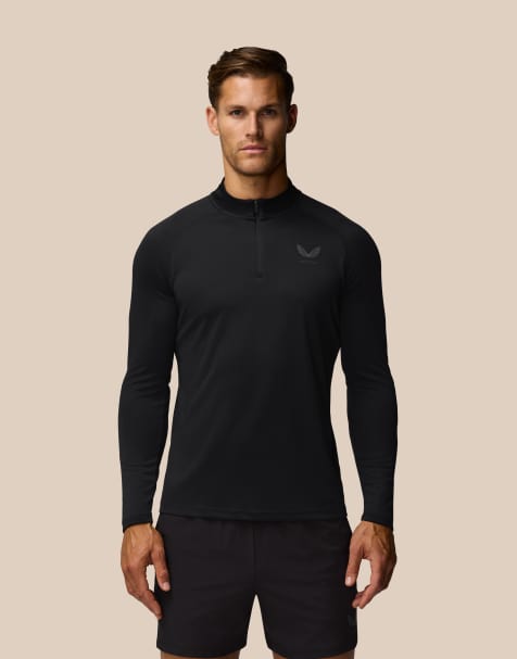 Castore Adapt training 1/4 zip top in black - view 1