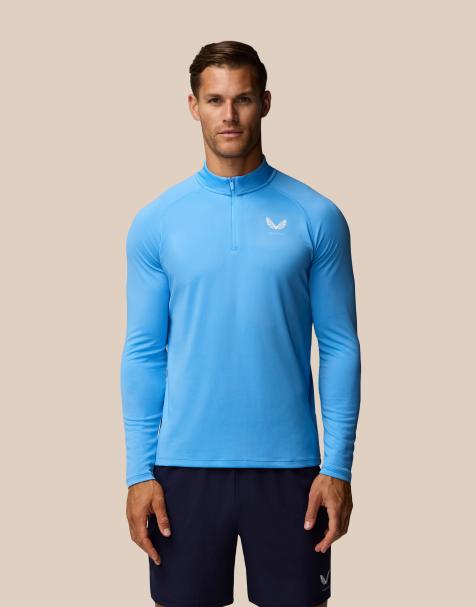 Castore Adapt training 1/4 zip top in blue