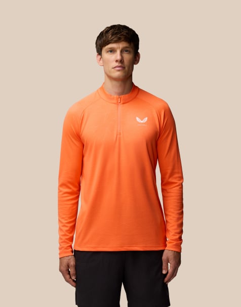 Castore Adapt training 1/4 zip top in orange