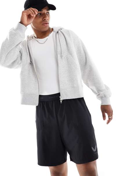 Castore Branded elastic shorts in black - view 1