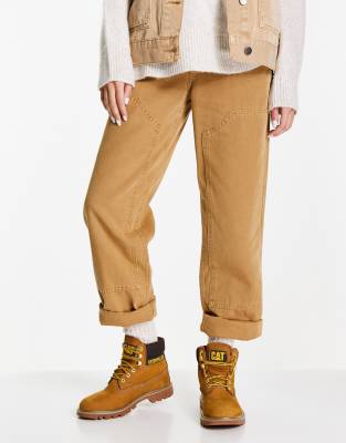 caterpillar boot laces brown