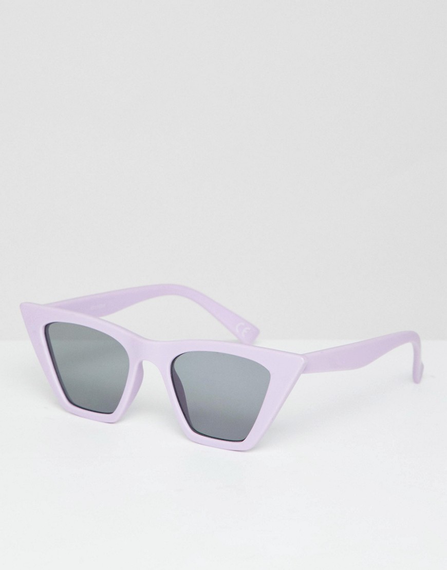 Cat eye-solbriller med firkantet stel fra ASOS DESIGN-Lilla