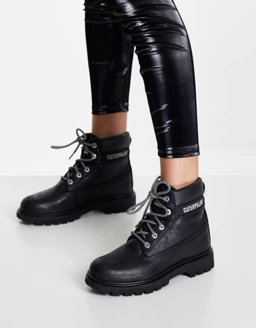 CAT Footwear lyric lace up boots in black