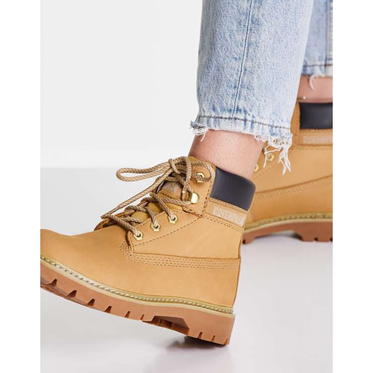 CAT Footwear Lyric lace-up in honey | ASOS