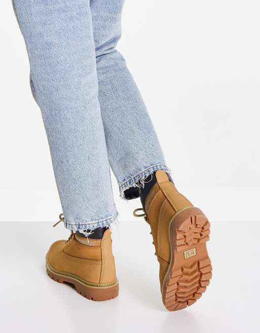 CAT Footwear lyric lace up boots in honey, 2 of 3