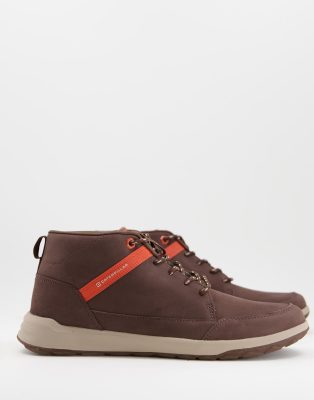 Cat Footwear Cat Footwear quest mid hybrid boots in brown leather