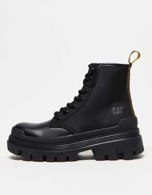 CAT Hardwear Hi lace up boots in black