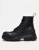 Dr Martens Combs Tech 8 tie boots in black leather ASOS