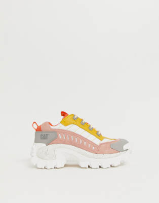 pink and yellow trainers