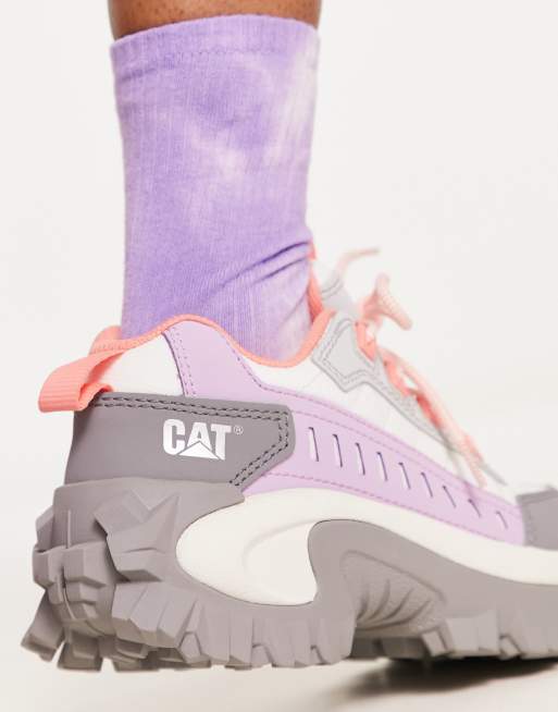 CAT Intruder chunky sneakers in grey and pink ASOS