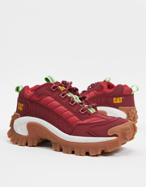 Cat footwear intruder biking red trainers sale