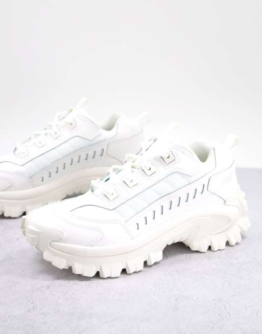 CAT Intruder chunky trainers in triple white