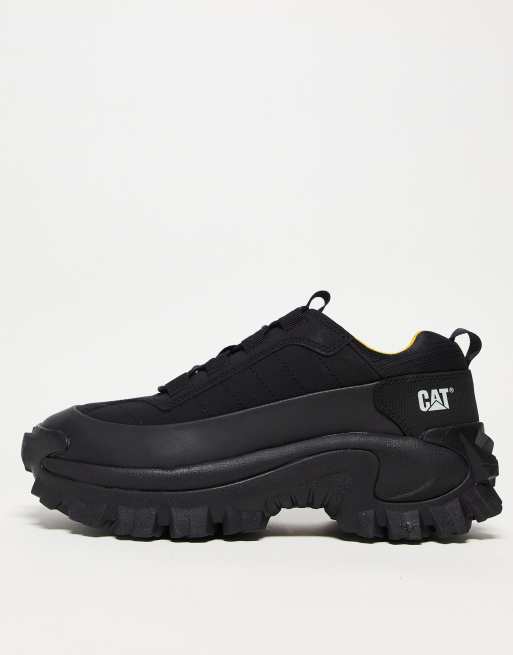 CAT - Intruder Galosh - Sneakers met veters en dikke zool in zwart