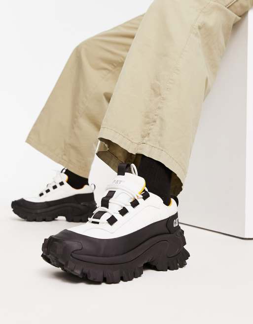 CAT - Intruder Galosh - Sneakers met veters en dikke zool in zwart