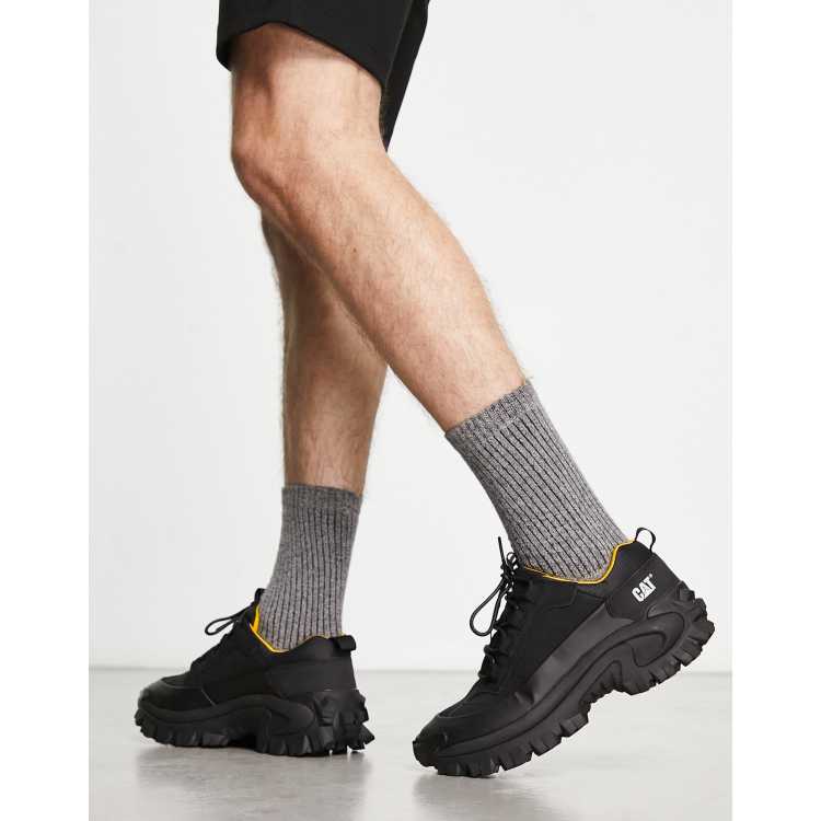 CAT Intruder Galosh waterproof chunky sneakers in black ASOS