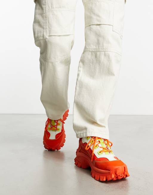 CAT Intruder Supercharged chunky sneakers in orange, 3 of 4