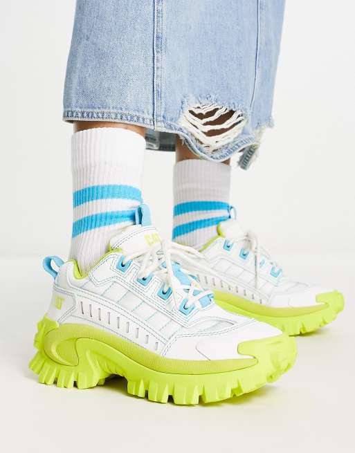 CAT - Intruder Supercharged - Chunky sneakers til kvinder i hvid og gul 