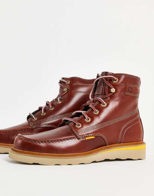 CAT - Jackson - Stivaletti stringati in pelle marrone