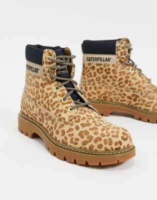 leopard work boots