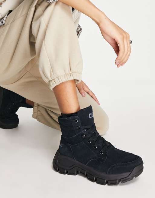 CAT – Paradox Mood – Czarne sznurowane buty zamszowe
