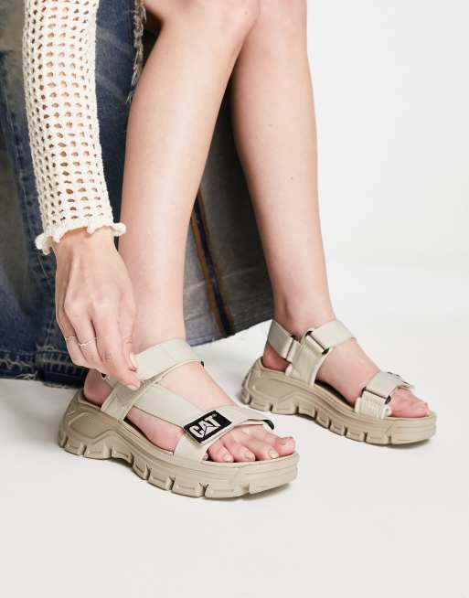 CAT - Progressor Web Bold - Sandalen met dikke zool in beige 