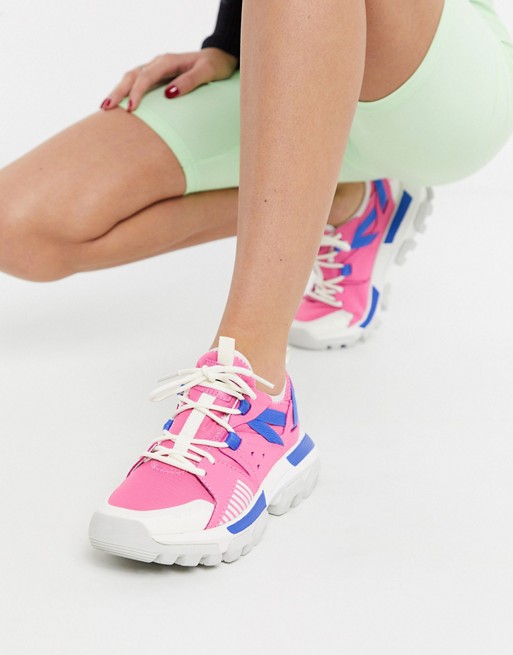 CAT Raider Sport chunky trainers in pink mix