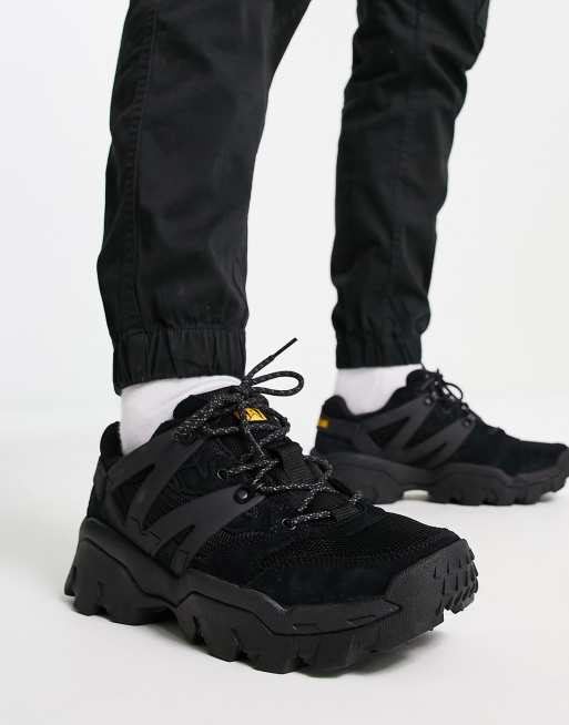 CAT - Reactor - Sneakers unisex stringate nere con suola spessa