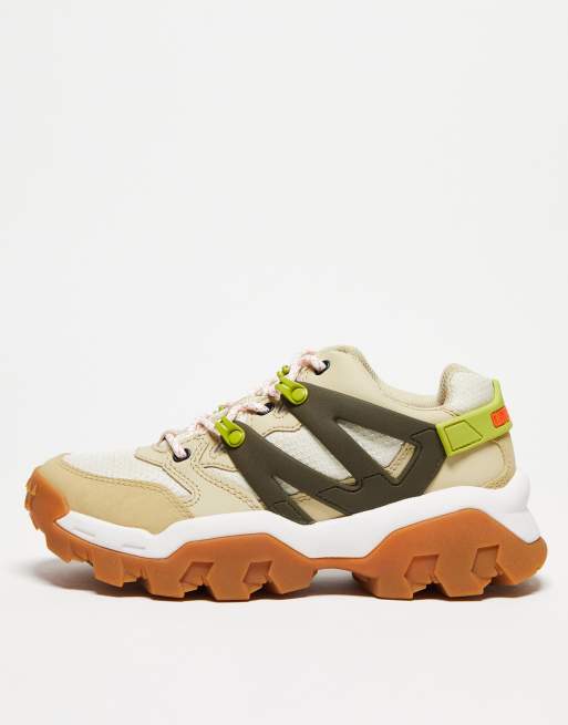 CAT – Reactor – Unisex-Sneaker zum Schnüren in leuchtendem Weiß mit dicker Sohle