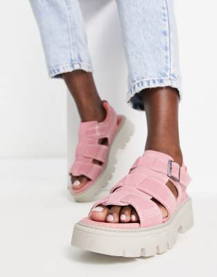 chunky sandals pink