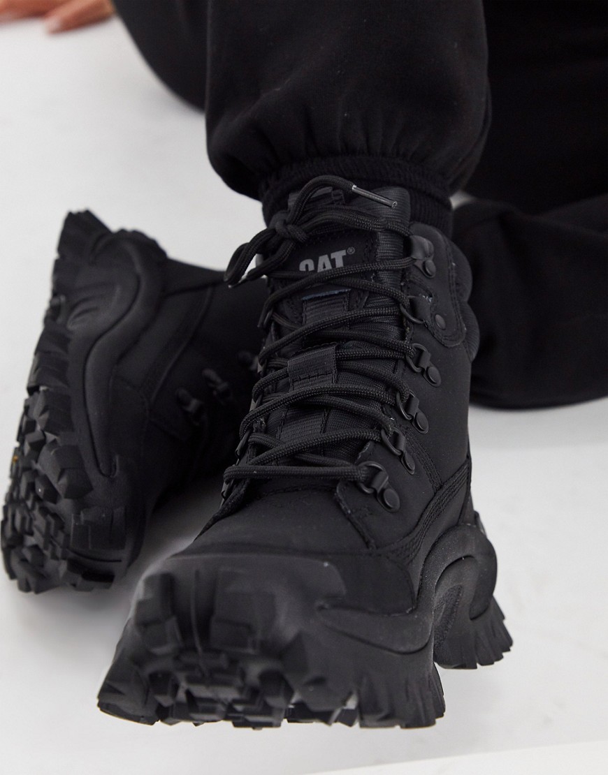 CAT - Trepass - Hiker boots met dikke zool in zwart