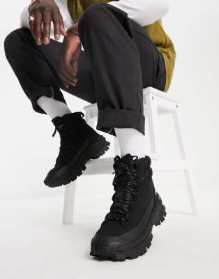 CAT Tresspass galosh boots in triple black